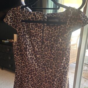 Anthropologie Leopard Print Midi Dress